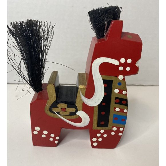 Pair of Vintage Japanese Yahata-uma Wooden Horses - Hand Carved & Painted Artisa - Picture 7 of 15